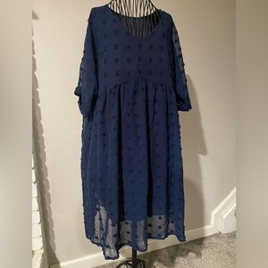 NWT Navy Swiss dot dress - simple and feminine!